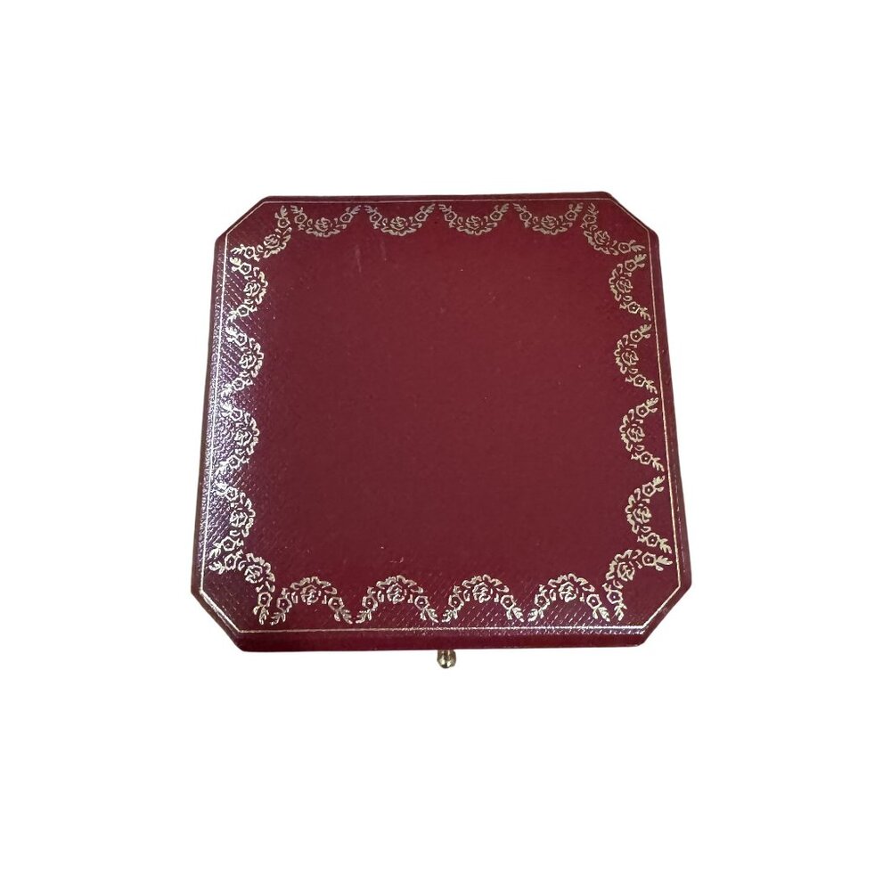 Cartier Red Box Authentic Empty Jewelry Gift Box Snap Closure Size 3x3x2